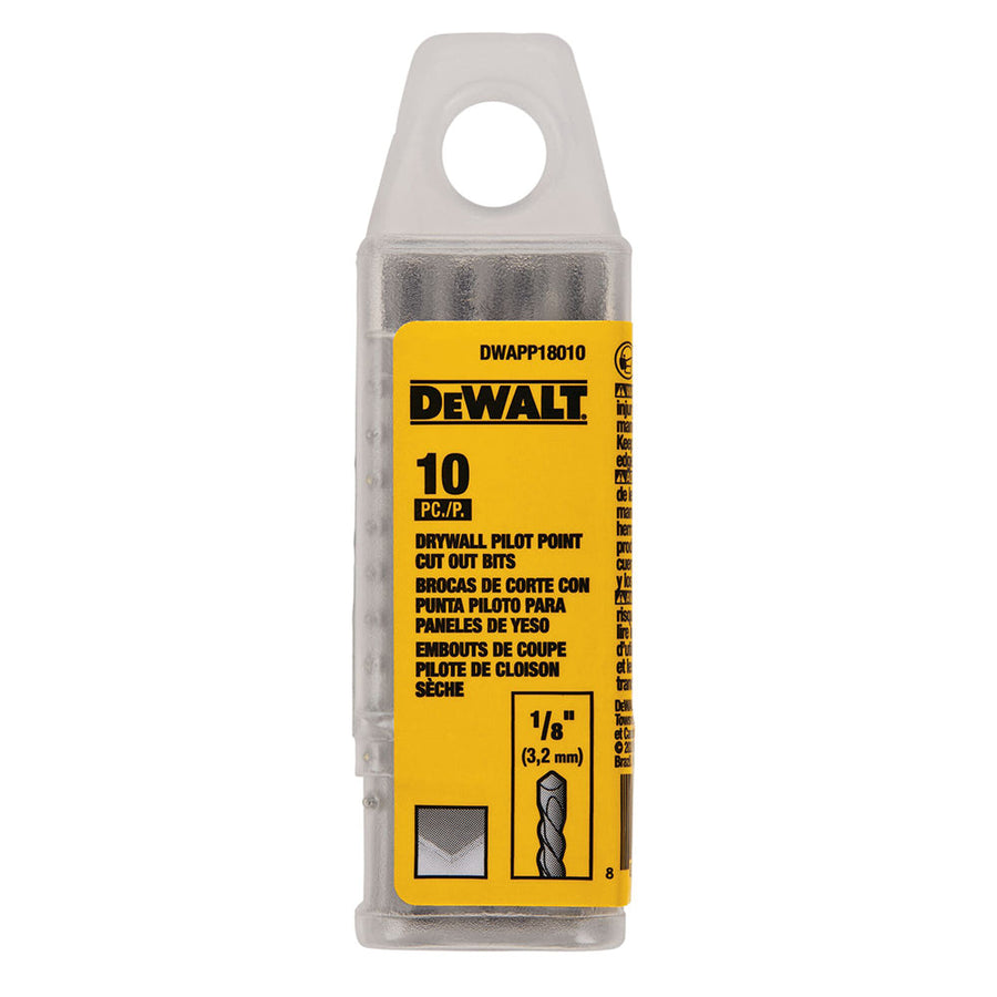 DeWALT Pilot Point Tip Cut-Out Bits 1/8"