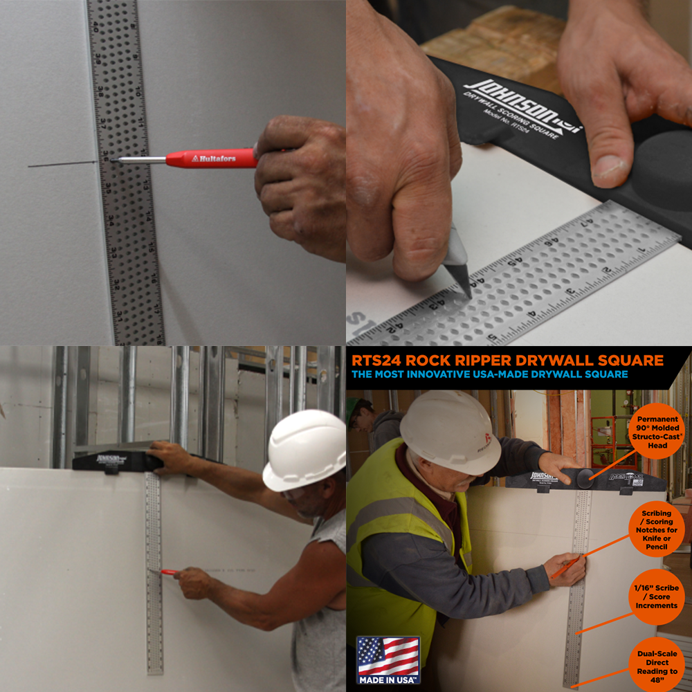 24 Rock Ripper Drywall Square W/Structo Cast Head & Perforated Aluminu Blade